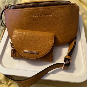 Poppy and Peonies Sidekick with Margaux Wallet in Mustard